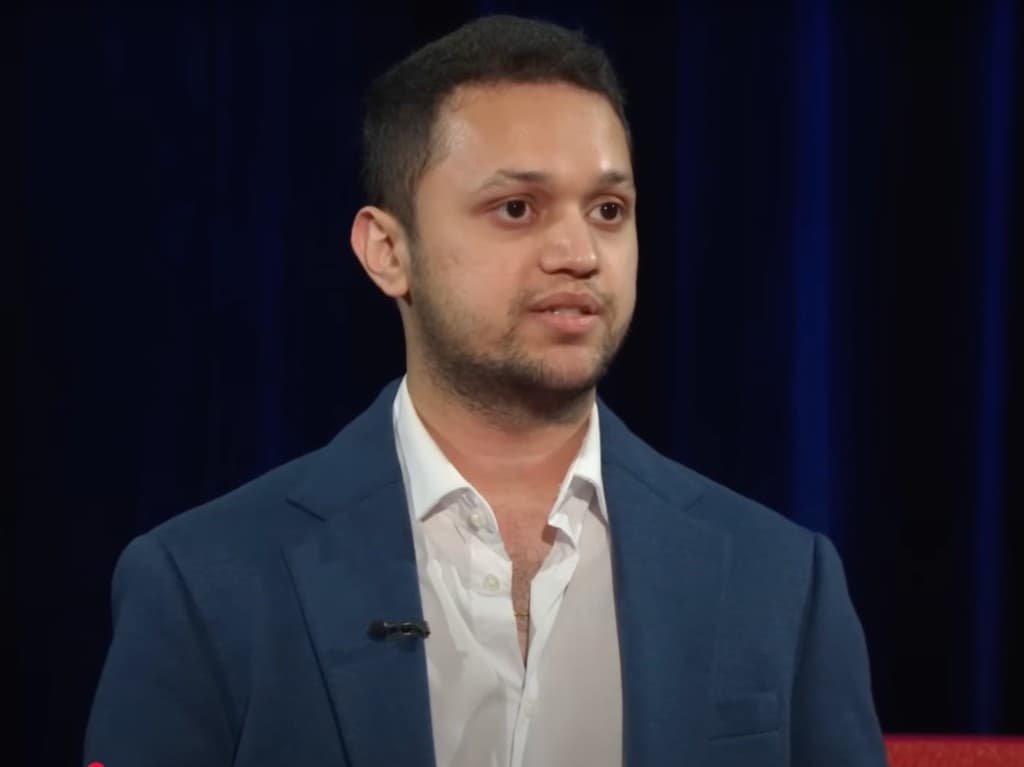 Sandeep Kondury, founder and CEO of feat., speaking — Austin, Texas