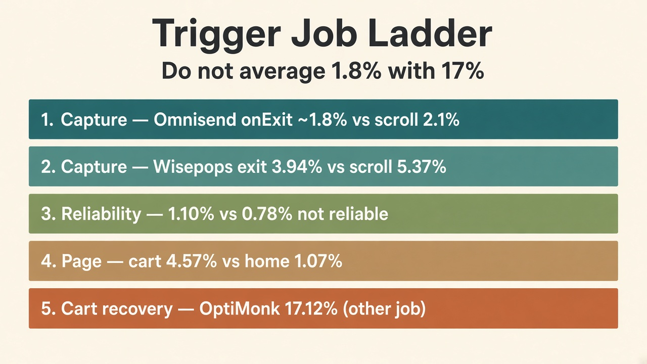 Framework diagram of the Trigger Job Ladder from capture onExit to cart-recovery